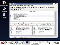 3-way merge on Red Hat Linux